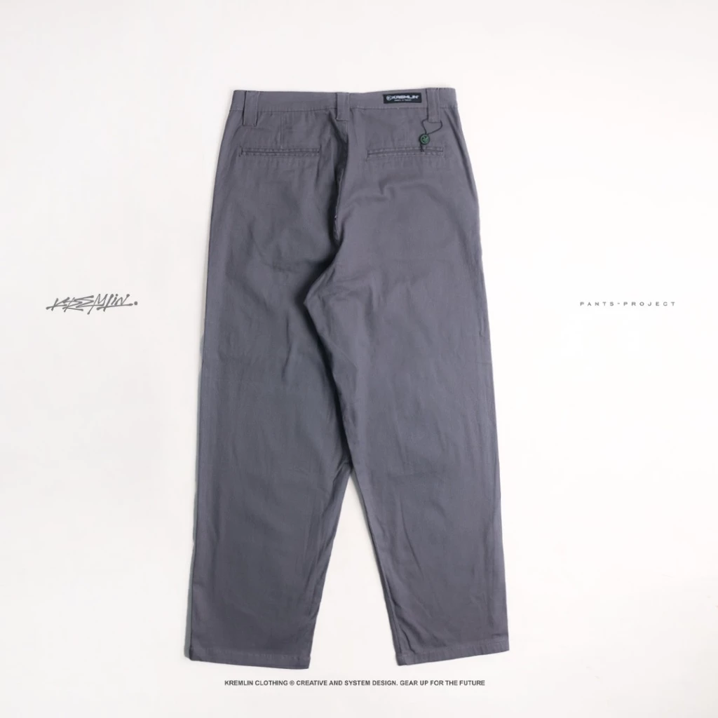 KREMLIN Chino Loose Fit Baggy Pants Grey Bumble (2)
