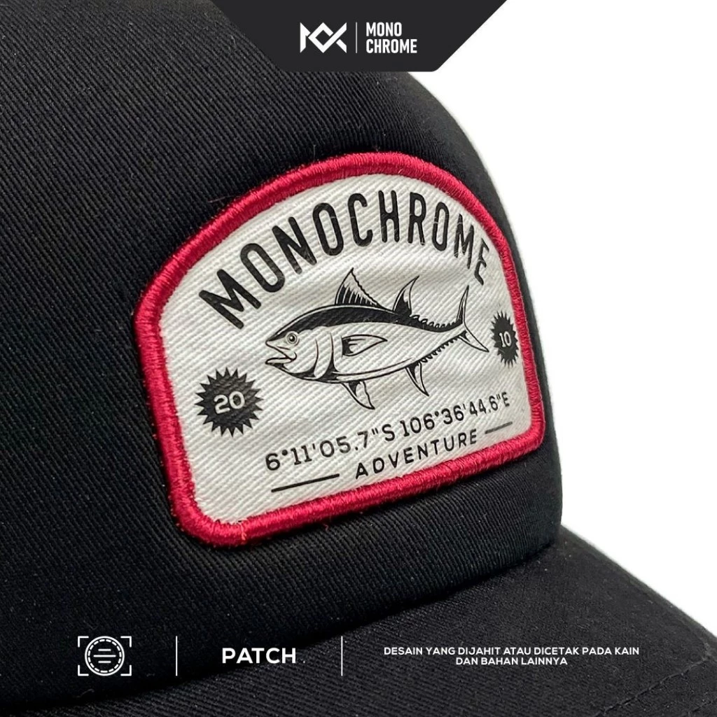 Monochrome Trucker Twill Hat Black Tuna (2)