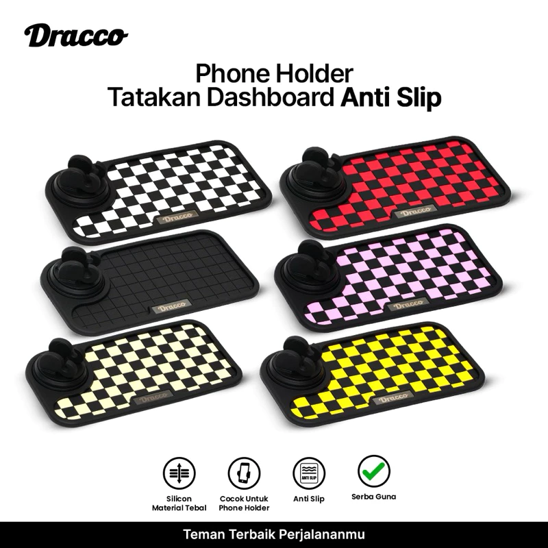 Alas Dashboard Mobil Anti Slip Motif Kotak (2)