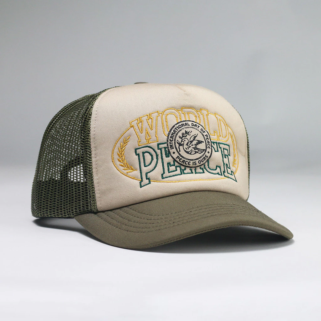 Hypestore Trucker Hat OVERTHINK World Peace (1)